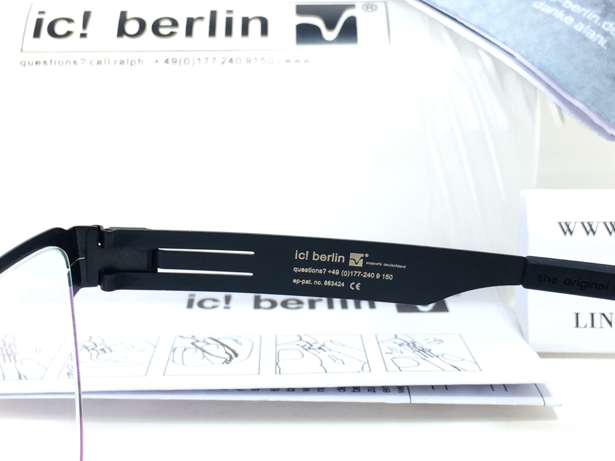 แว่นสายตา ic berlin model francois s. black 54-24 <ดำ>