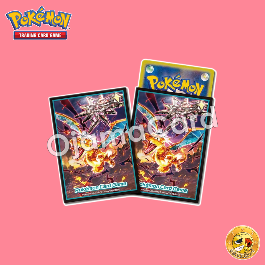 Pokémon Card Game Deck Shield | Card Sleeves — Evil Star Charizard | Evil Terastal Lizardon (64ct)「1 Pack」