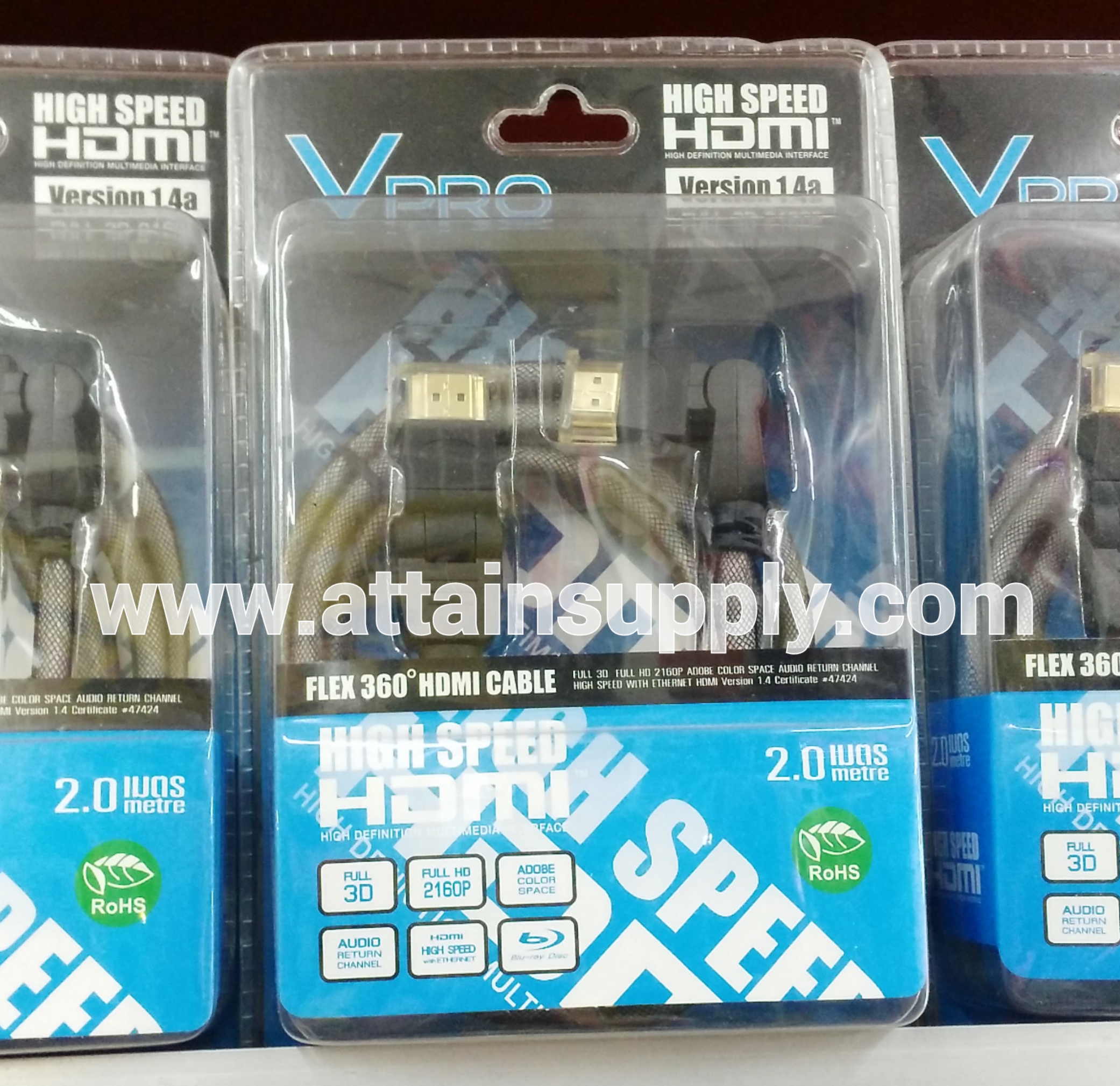 HDMI CABLE 2M-BEND/VPRO