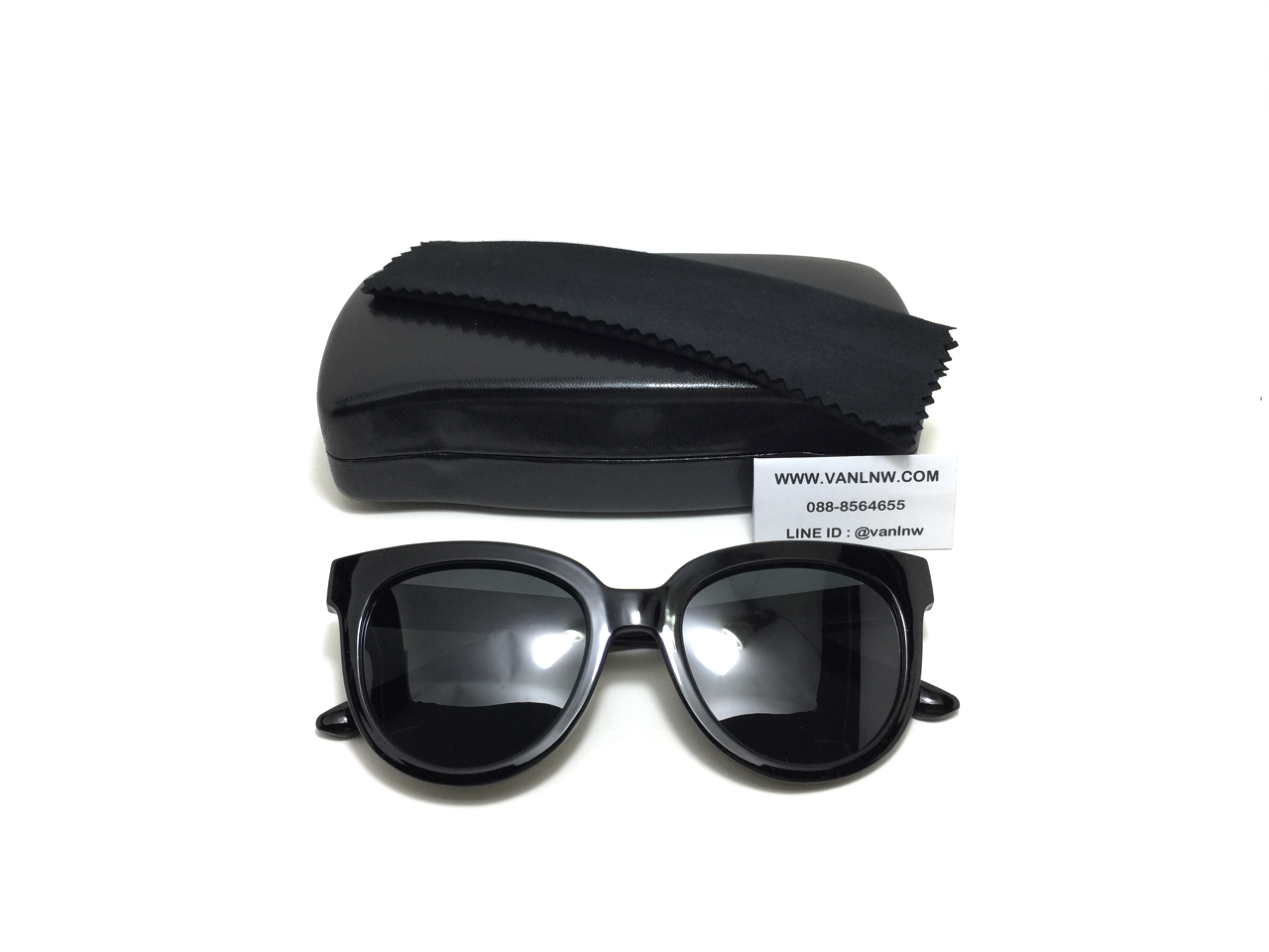 แว่นกันแดดแฟชั่นผู้หญิง Black Ready Stock 337 52-22 146 <ดำ>