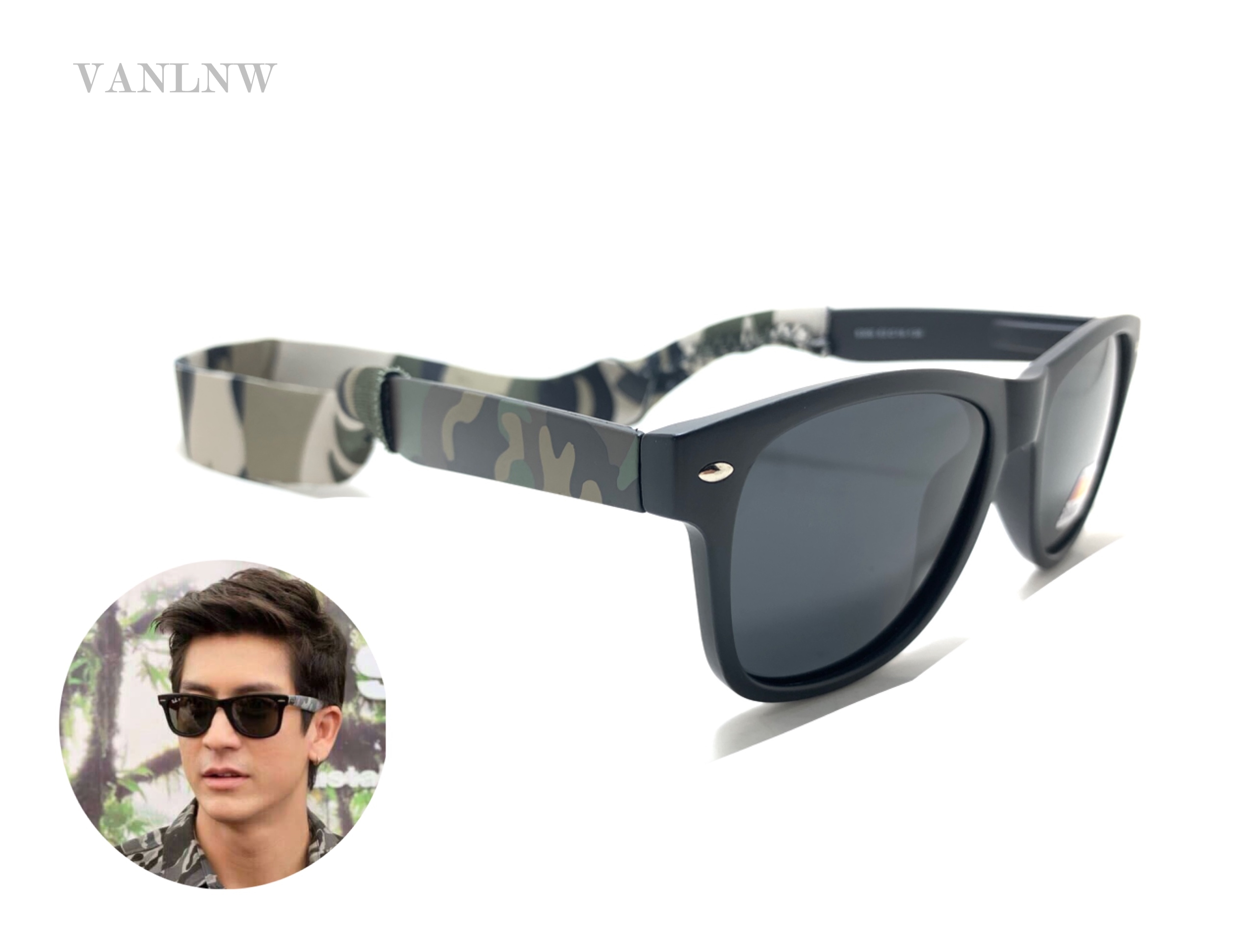แว่นกันแดดแฟชั่น Army 9306 63-18 138 mm.<Polarized> ลายพราง แถมฟรี!! สายคล้องแว่นตาสุดเท่