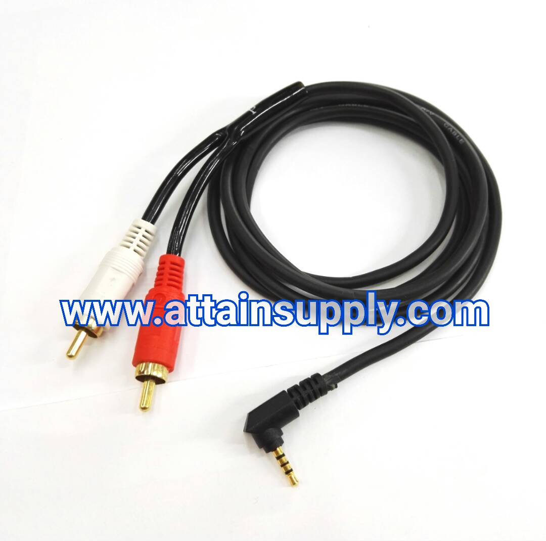 สายP.TR3ขั้ว(2.5MM.)-P.RCAx2 ดำ/1.5M.