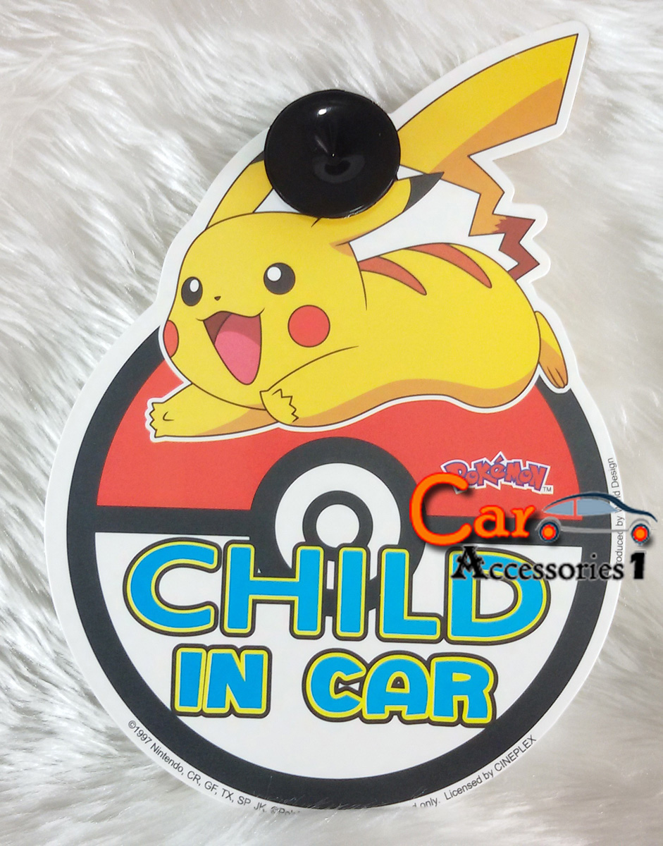 ป้าย CHILD in car โปเกม่อนปิกกาจู Pokemon New arrival!
