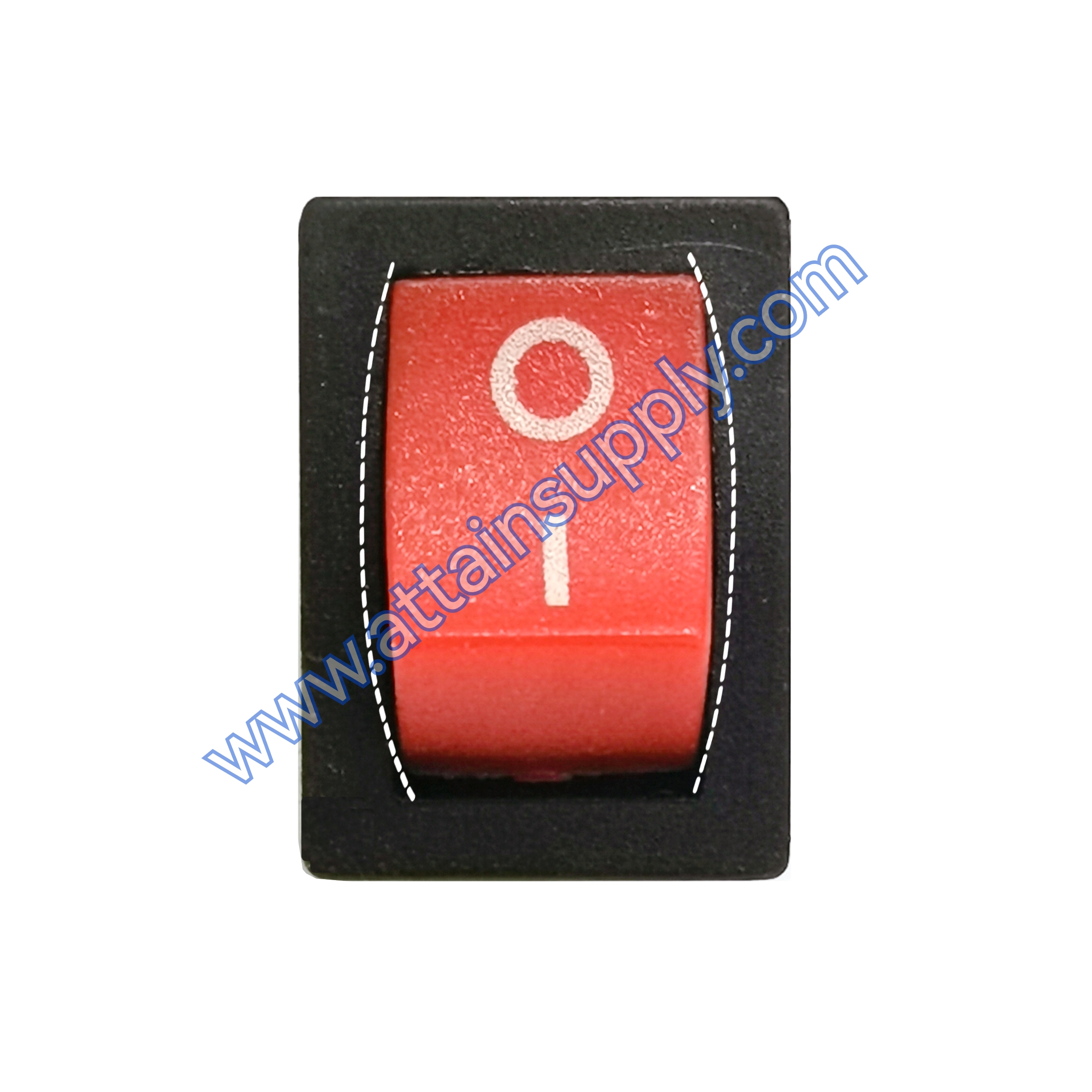 สวิทช์ IOเหลี่ยมเล็ก-หน้ามน 2ขา/ไม่มีไฟ-สีแดง