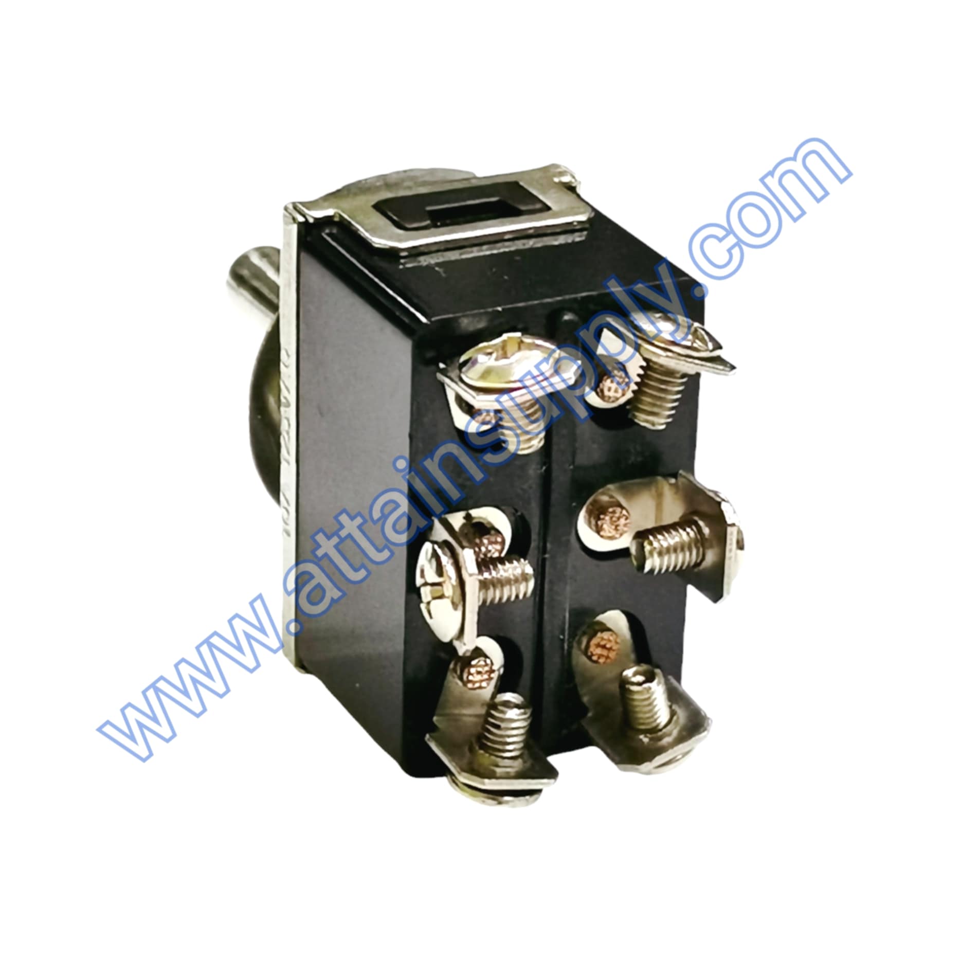 สวิทช์โยก ON-OFF-ON 6ขา-แบบขันน็อต/สีดำ 6A.250VAC.