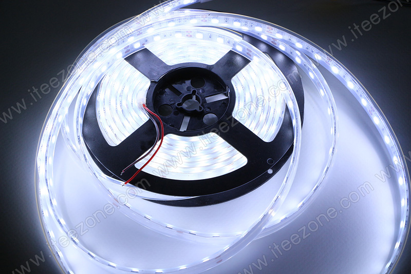 LED Strip เส้น ม้วน 5 เมตร สี Cool white 6500K ท่อซิลิโคน (กันน้ำ IP67)