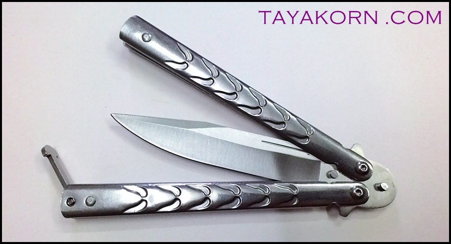 มีดควง บาลิซองไวท์ดราก้อน White Dragon Skin Balisong TKBS-WD1