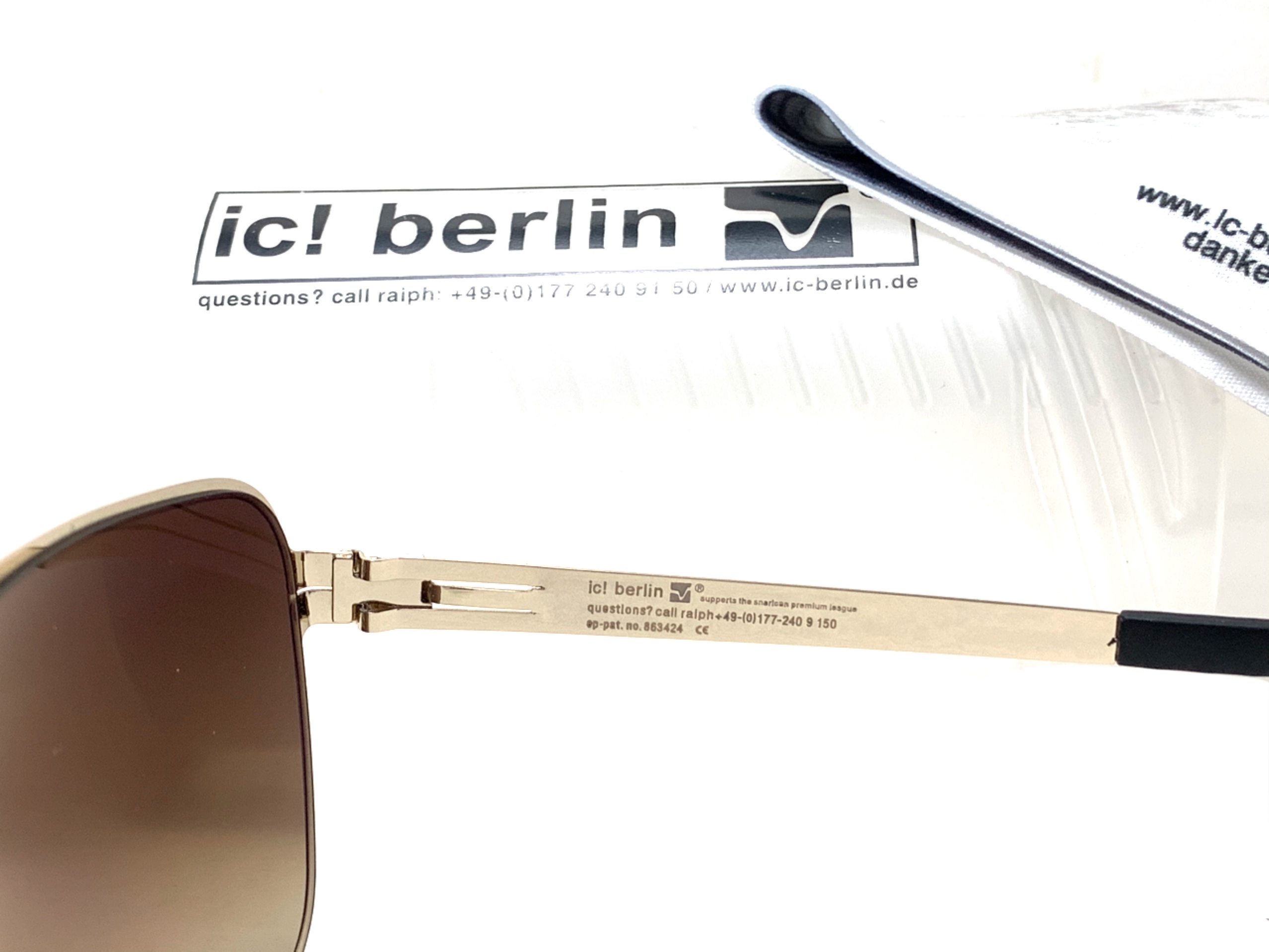 แว่นกันแดด ic berlin Marcel E.gold 60-15 <ชาเฟด>