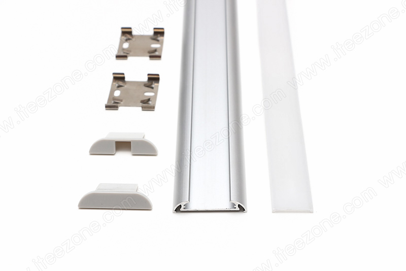 ราคาต่อ 1 เส้น ยาว 1 เมตร ราง U Flat 38.9mm รางไฟ Aluminium Profile รางอลูมิเนียม ใช้กับไฟเส้น LED รางไฟเส้น rail led track โพรไฟล์