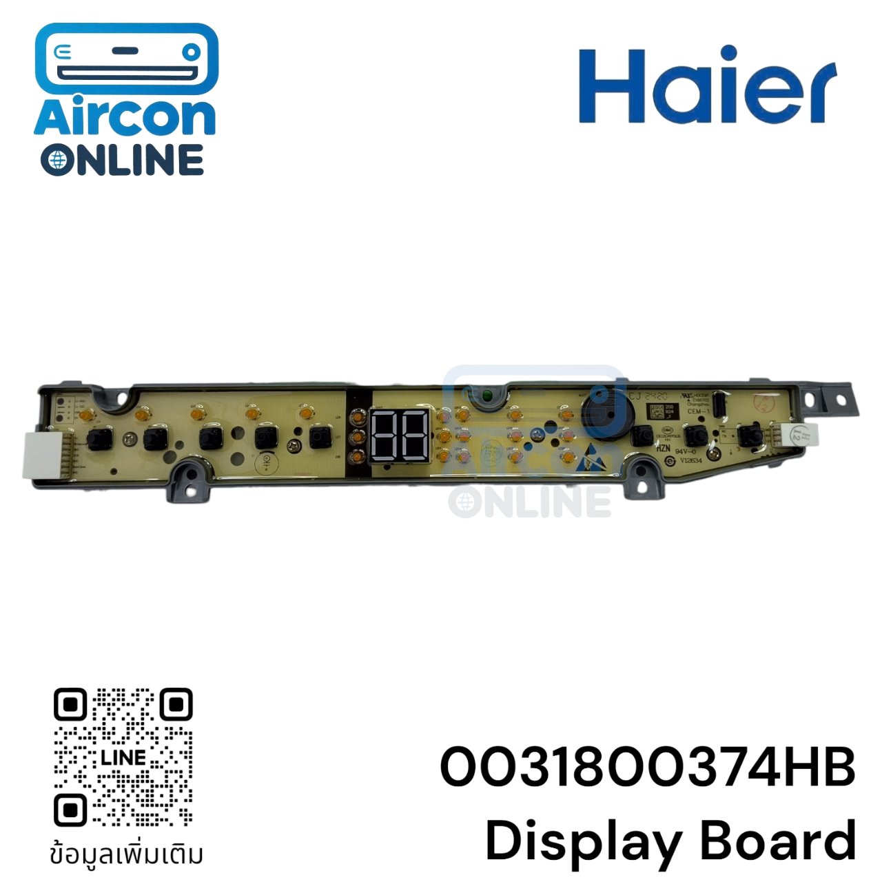 Display Board เครื่องซักผ้า HAIER รหัส 0031800374HB ของแท้ ใหม่ มือ 1