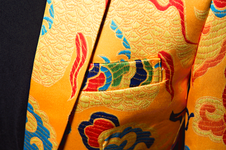 เสื้อสูทแฟนซี ลายจักรพรรดิ์จีน พร้อมส่ง Size L