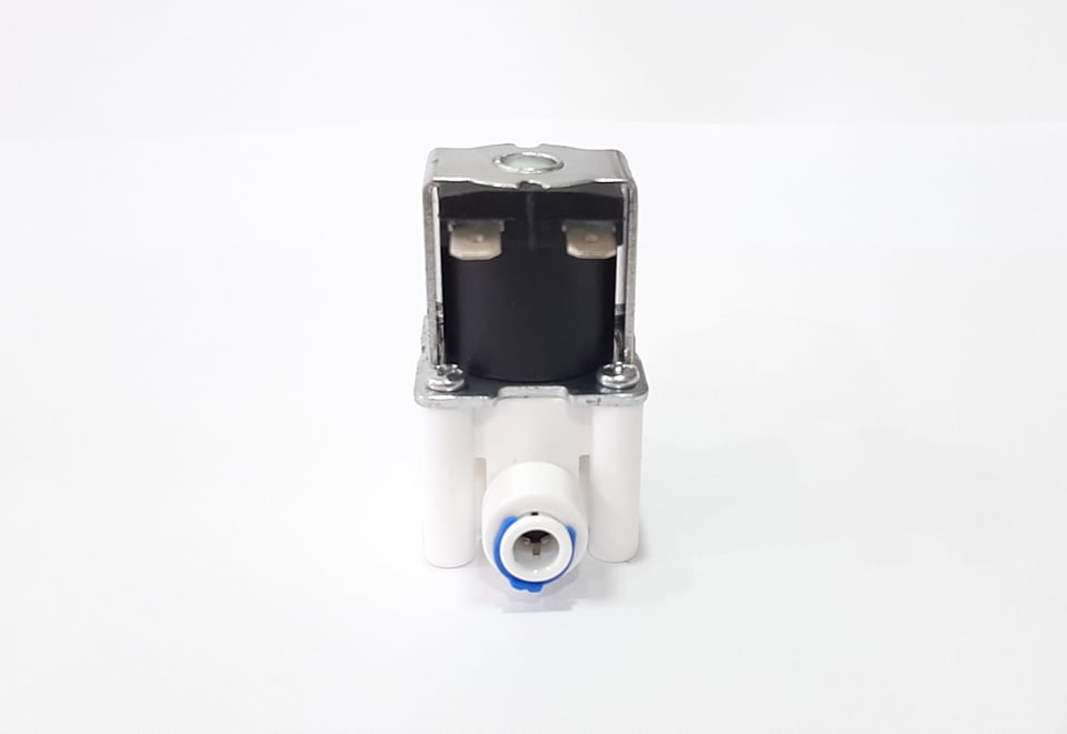 โซลินอยด์วาล์ว วาล์วไฟฟ้า วาวล์น้ำ วาล์วลม วาล์วพลาสติก N/C 12V DC 1/4" ( ปลั๊ก เสียบสาย 2 หุน )