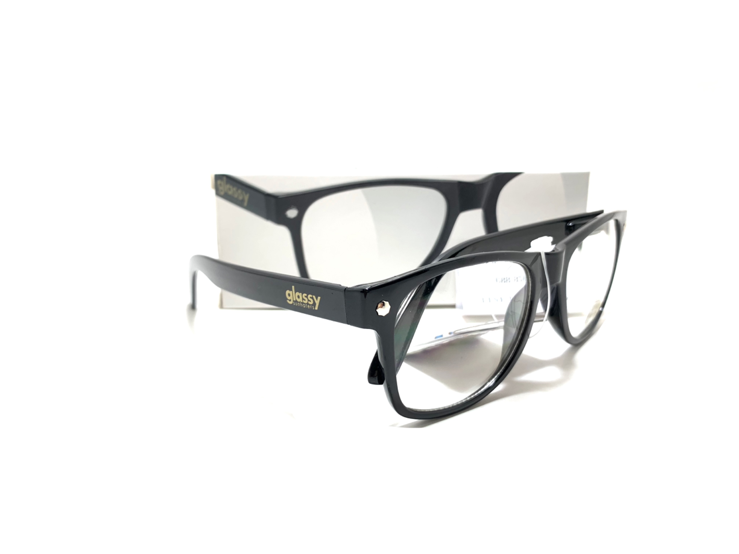 แว่นสายตา Glassy Sunhaters Leonard Black/Clear Lens <ขาสปริง> ของแท้ 100%