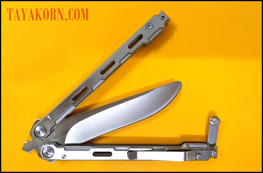 มีดซ้อมควง ไวท์มุรามะ White Murama Balisong Trainer Knife TKBS-WM778TR