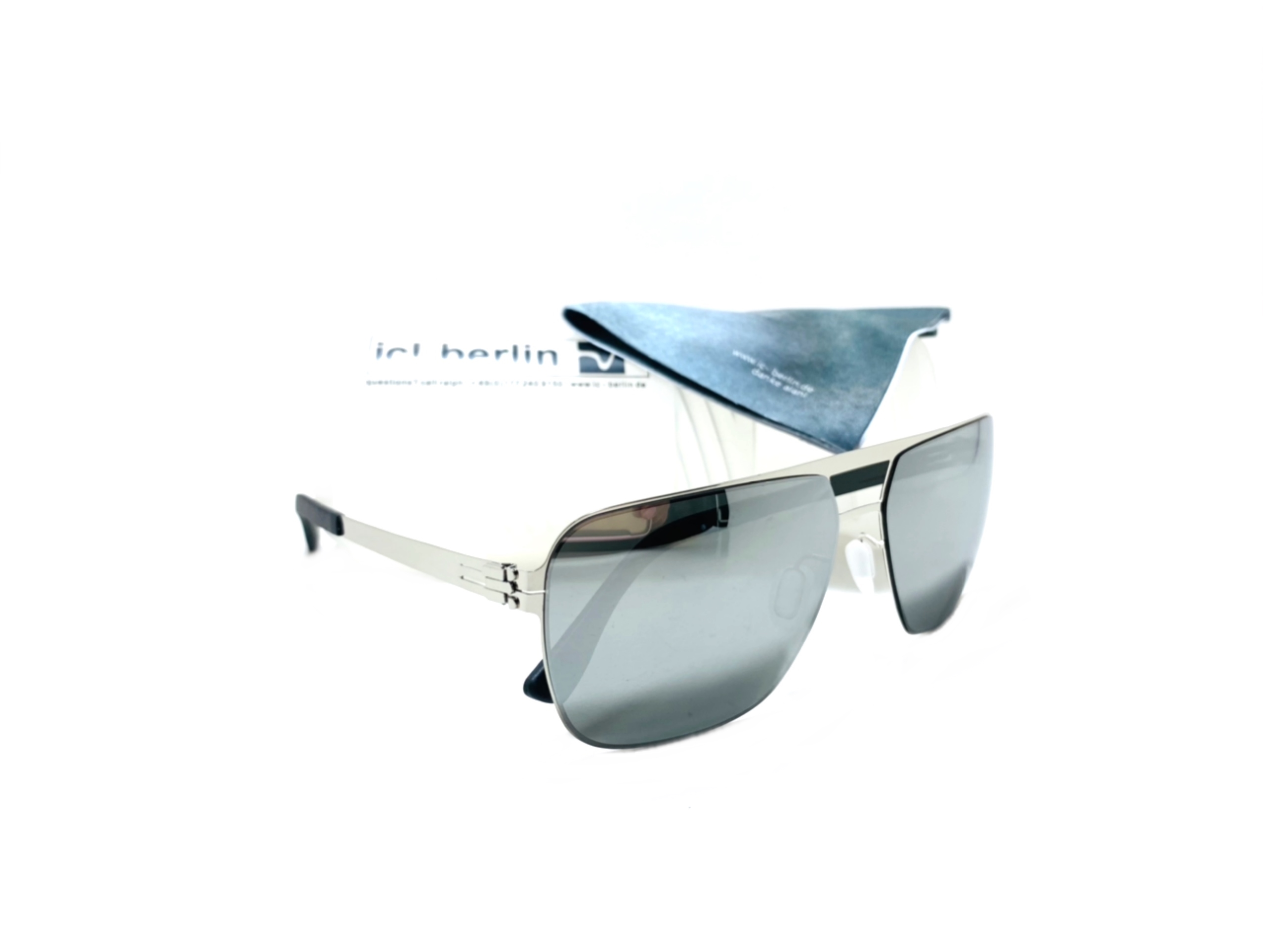 แว่นกันแดด ic berlin Marcel E.pearl 60-15 <ปรอทเงิน>