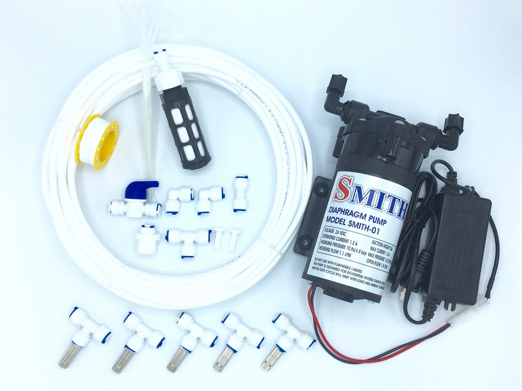 SMITH SET 18 เครื่องพ่นหมอก 9 บาร์ 5 หัวพ่นหมอก ( อุปกรณ์ครบชุด ประกอบลงกล่อง พร้อมใช้งาน )