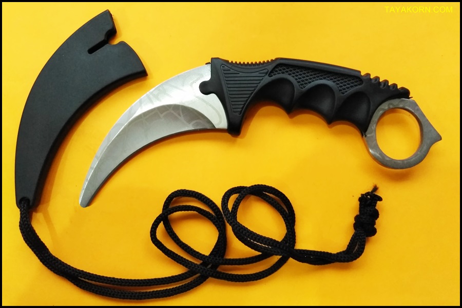 มีดซ้อมควง คารัมบิตไวท์สไปเดอร์ White Spyder Karambit Trainer Knife