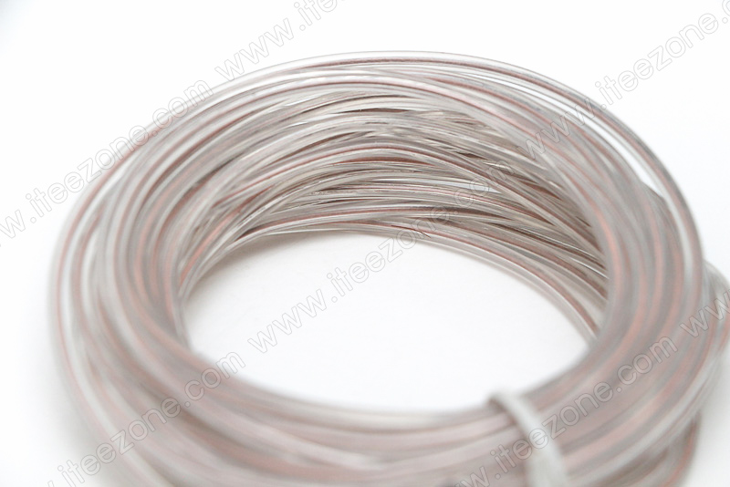 EL Wire 5 เมตร + รางถ่าน AA 2 ก้อน / สีขาว