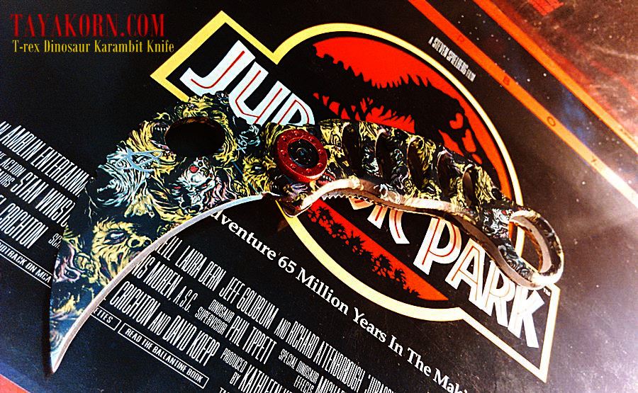 มีดคารัมบิตทีเร็กซ์ไดนาซอร์ T-Rex Dinosaur Karambit Knife