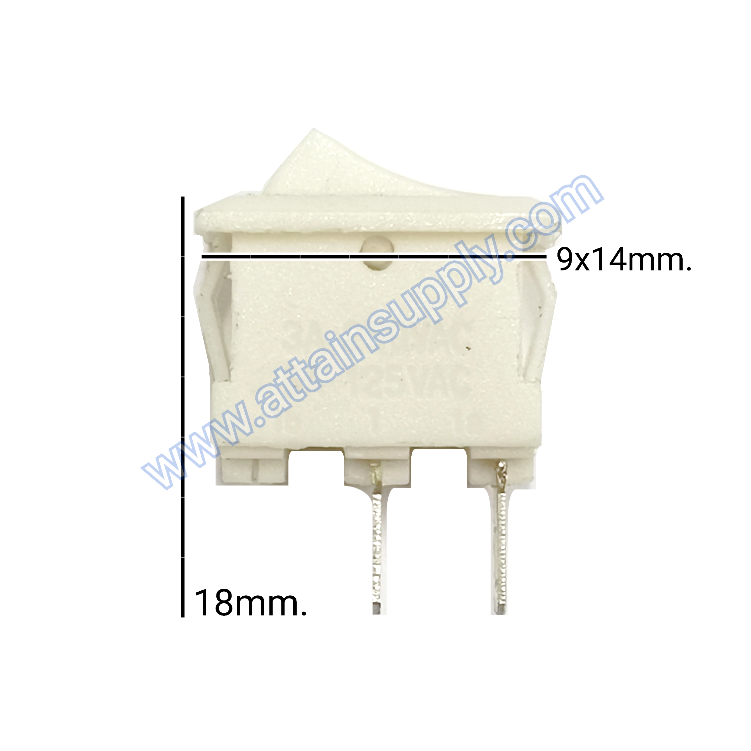 สวิทช์ IOเหลี่ยมจิ๋ว 2ขา/ไม่มีไฟ-สีขาว(IOแดง)