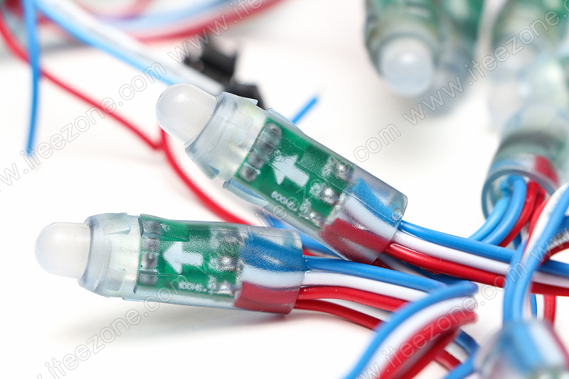 ไฟพิกเซล + IC RGB Full Color WS2811 5V (50 หลอด ต่อชุด)