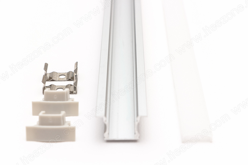 ราคาต่อ 1 เส้น ยาว 1 เมตร ราง U Deep 15mm แบบมีปีก + ฝาอะคริลิค รางไฟ Aluminium Profile รางอลูมิเนียม ใช้กับไฟเส้น LED รางไฟเส้น rail led track โพรไฟล์