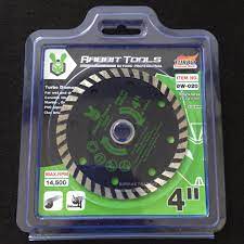 Turbo แผ่นตัดเพชรแบบแห้ง/น้ำ 4" เทอร์โบสีเขียว