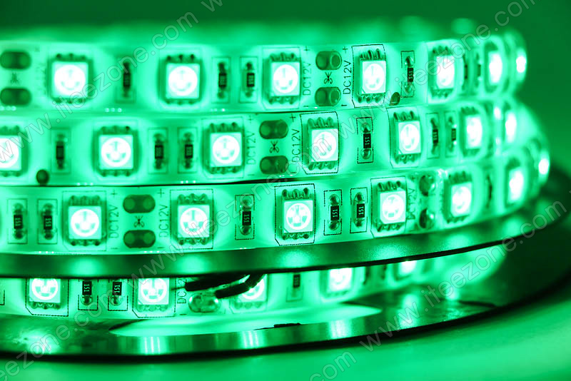 LED Strip เส้น ม้วน 5 เมตร สีเขียว (กันน้ำ IP65)