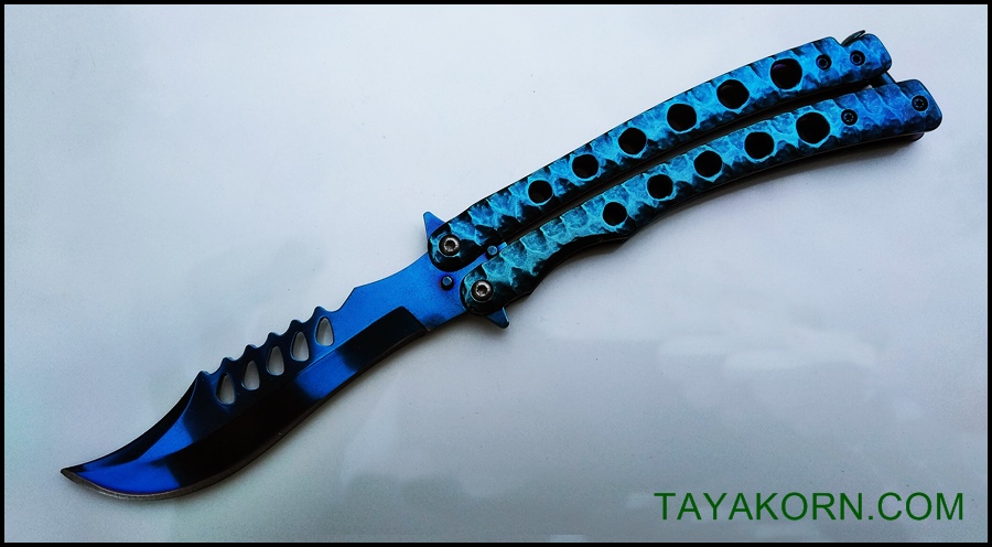มีดควง ซีเอสโก บาลิซอง ZS GO BLUE Balisong Knife TKBS-ZS6