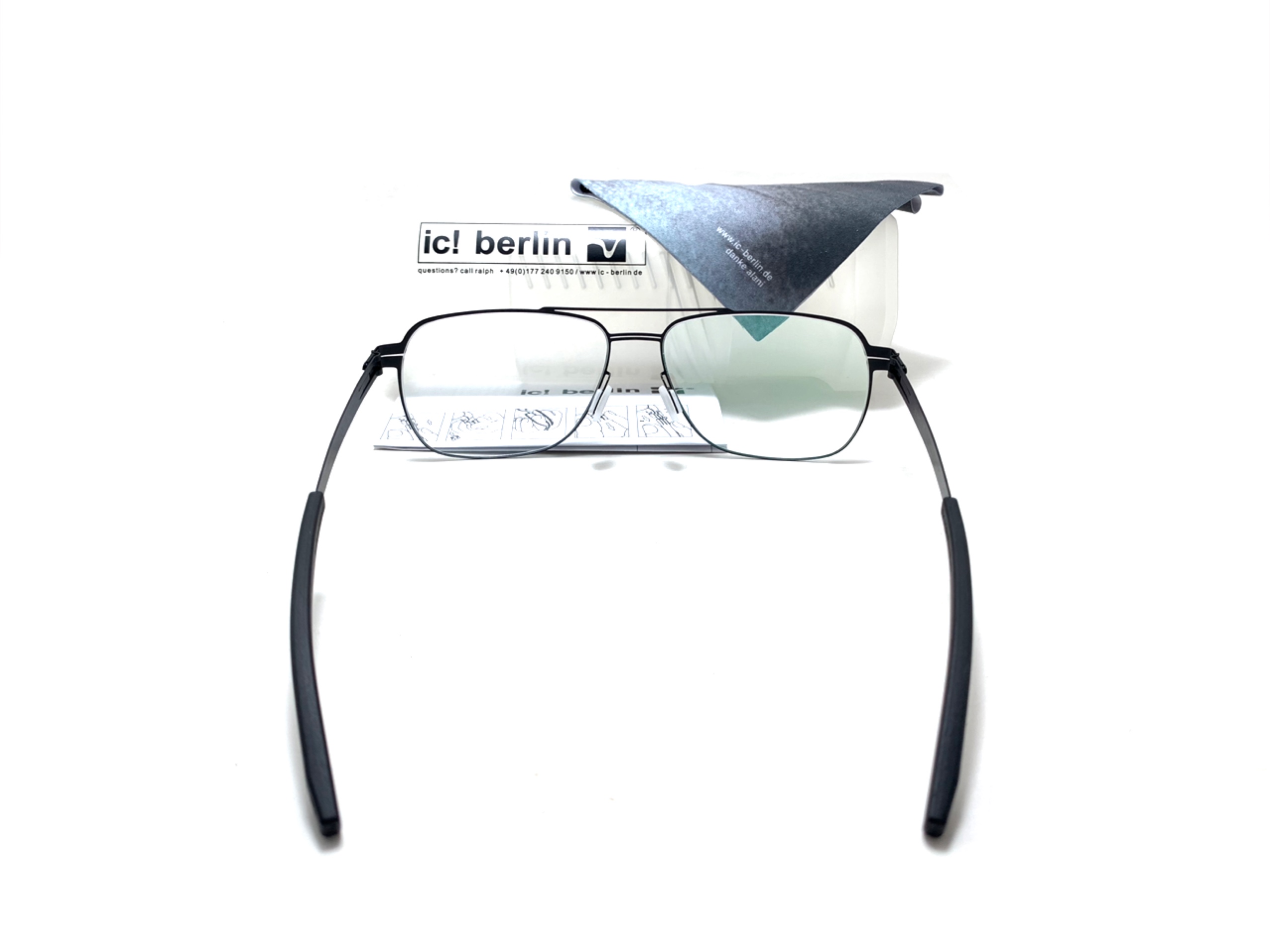 แว่นสายตา ic berlin model franceca m. black 58-16 <ดำ>