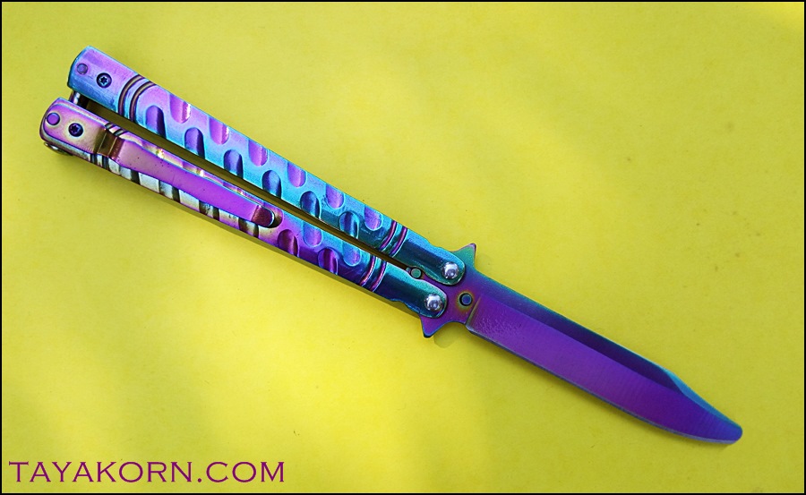 มีดซ้อมควง บาลีซองเรนโบว์ธันเดอร์2 Rainbow Thunder2 Balisong Trainer Knife