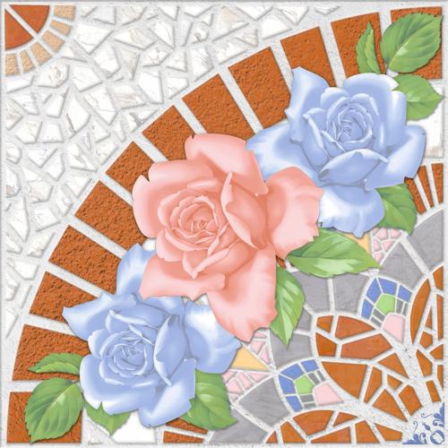 Sosuco กระเบื้องปูพื้น ผิวด้าน ลายลานบุปผชาติ 40*40