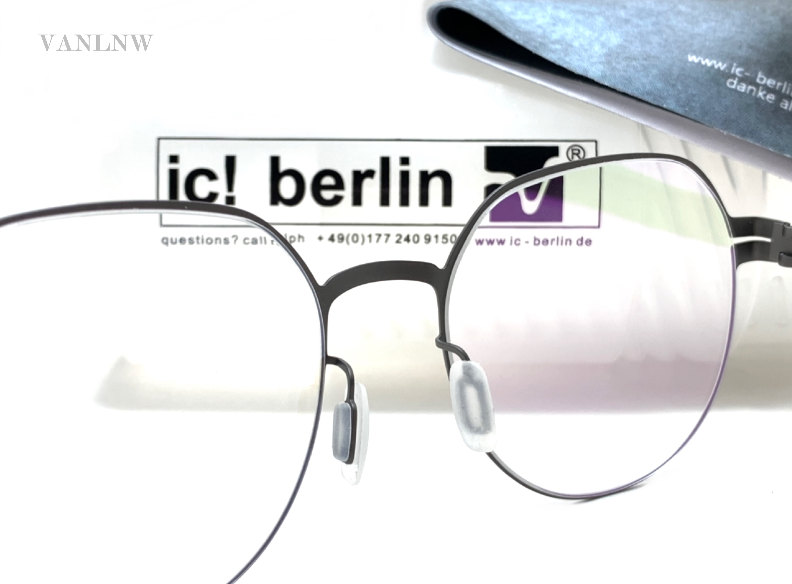 แว่นสายตา ic berlin model M714 gun metal 50-19 <กันเมทัล>