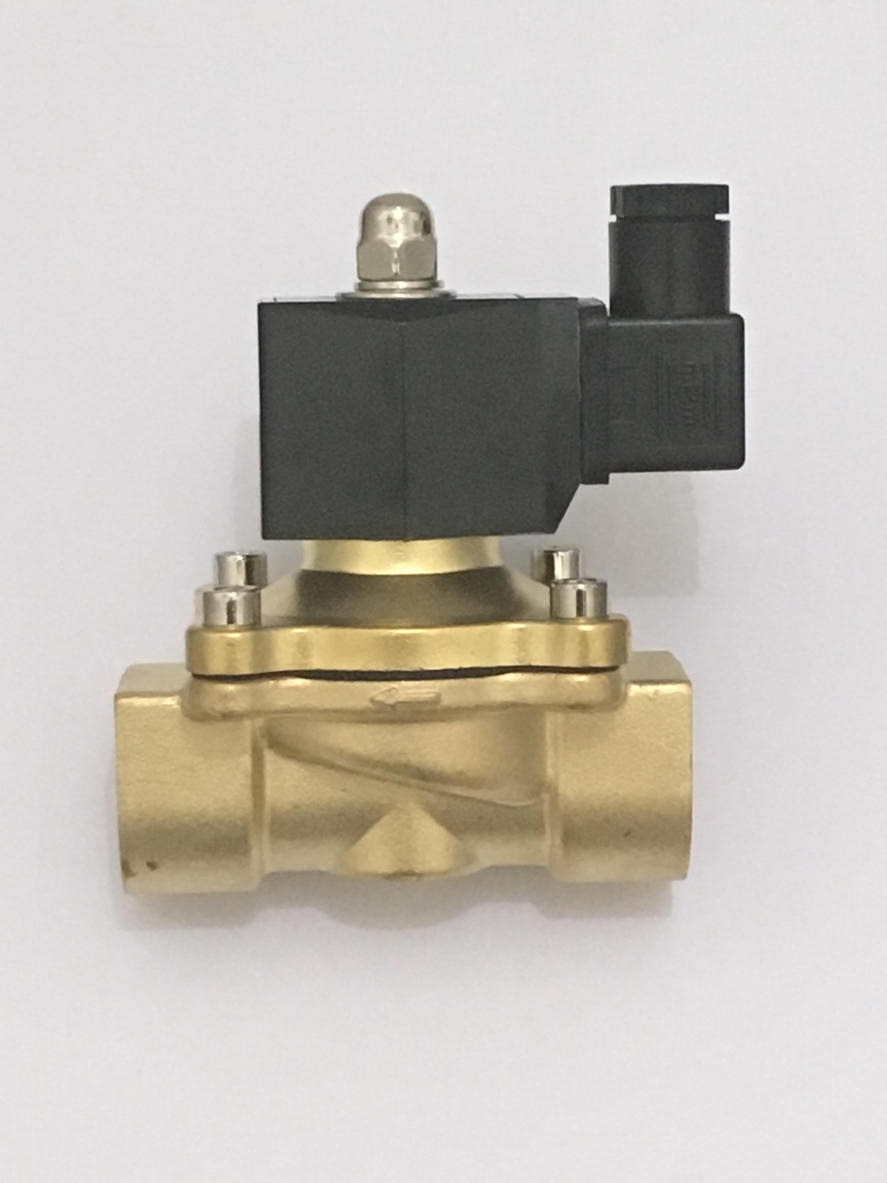 โซลินอยด์วาล์ว วาล์วไฟฟ้า วาวล์น้ำ วาล์วลม วาล์วทองเหลือง N/C 220V AC 1/4" ( KLOD )