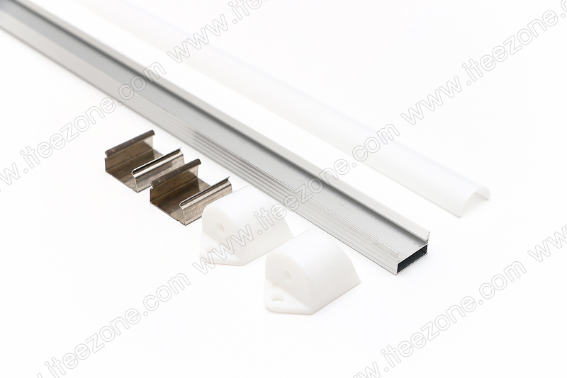 ราคาต่อ 1 เส้น ยาว 1 เมตร ราง U + ฝาอะคริลิค รางไฟ Aluminium Profile รางอลูมิเนียม ใช้กับไฟเส้น LED รางไฟเส้น rail led track โพรไฟล์