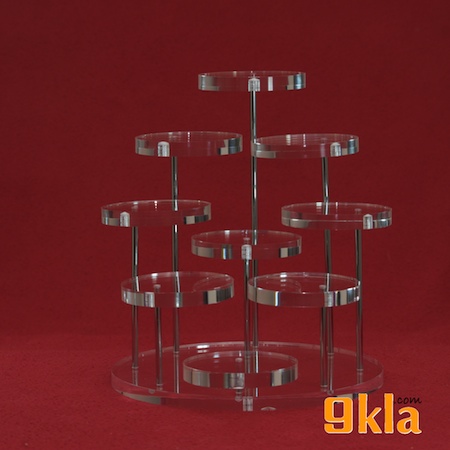 ช่อโชว์สินค้า 9 ช่อกลม 6cm ฐานกลม 15cm (แพ็ค 10 ชิ้น) ส่งสินค้า 3-7 วัน ใส / ดำ ชิ้น