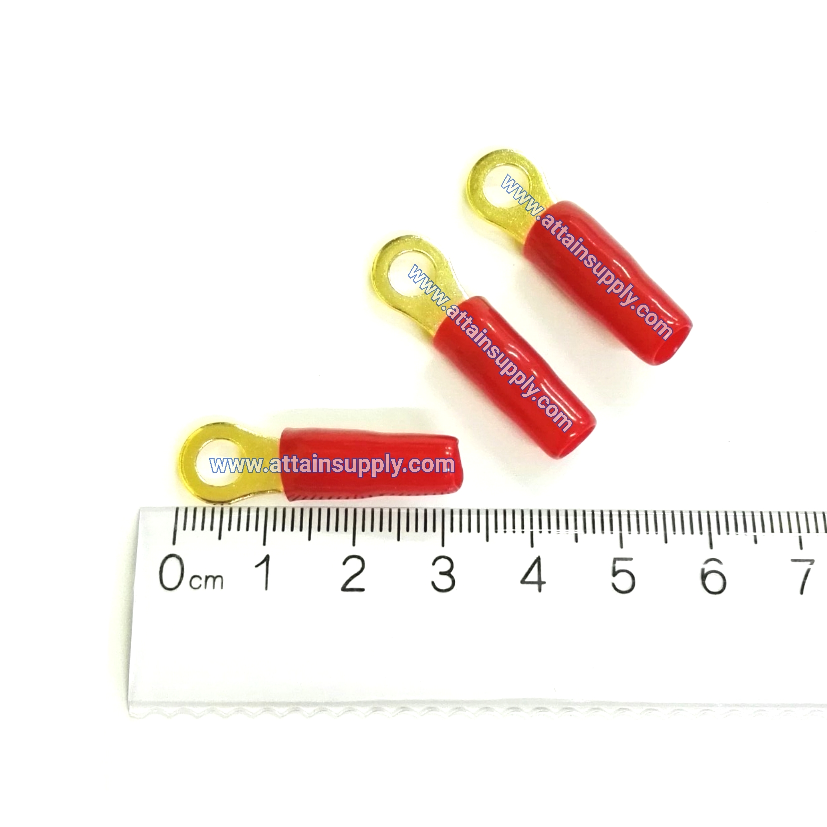 หางปลาทองเหลืองกลม-หุ้มปลอกNo.5-RED/TAIWAN