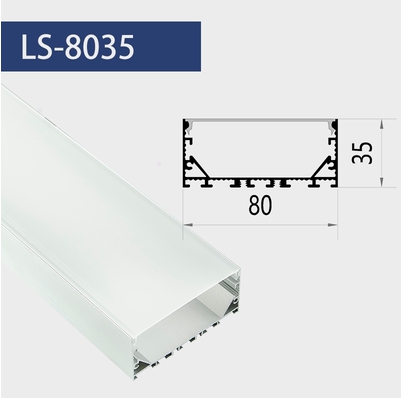 8035 รางแขวน รางติดลอย (ไม่มีสต๊อก สั่งล่วงหน้า 10-15 วัน) ราคาต่อ 1 เส้น ยาว 1 เมตร รางอลูมิเนียม (Aluminium Profile) รางไฟ Aluminium Profile รางอลูมิเนียม ใช้กับไฟเส้น LED รางไฟเส้น rail led track โพรไฟล์