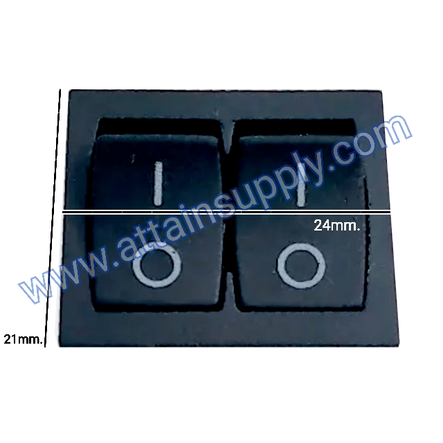 สวิทช์ IOแบบคู่ เหลี่ยมKCD5 4ขา/ไม่มีไฟ-สีดำ