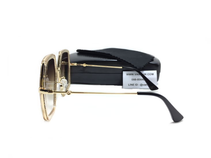 แว่นกันแดดแฟชั่นผู้หญิง Gold BoxTea Sheet 53-25 140 <ทอง>