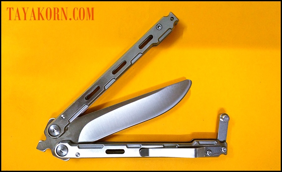 มีดซ้อมควง ไวท์มุรามะ White Murama Balisong Trainer Knife TKBS-WM778TR