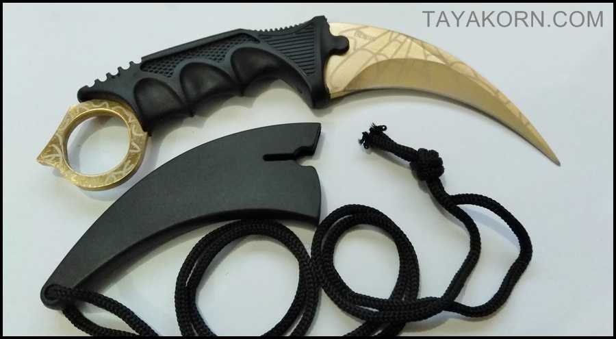 มีดคารัมบิต โกลเด้นสไปเดอร์ Golden Spyder Karambit Knife TKKB-GS8