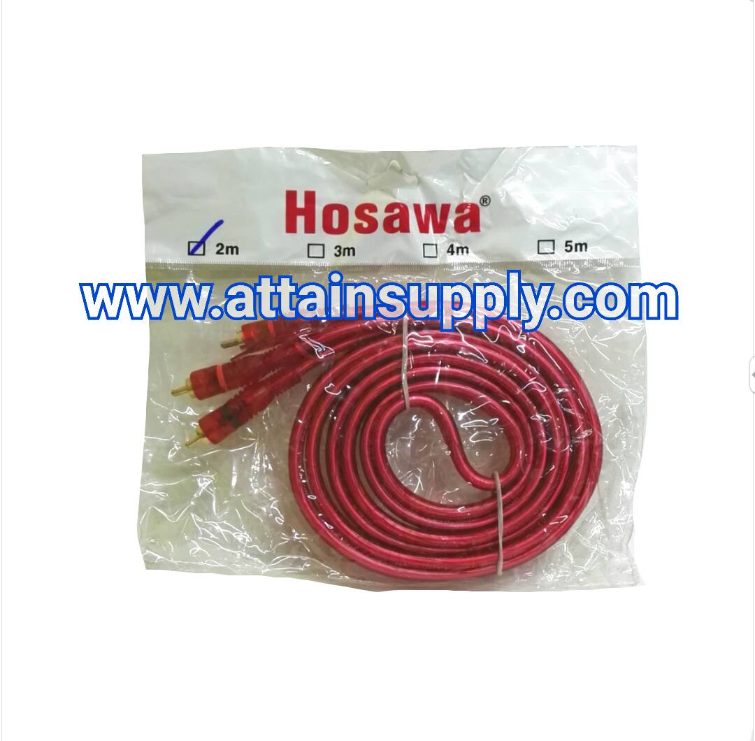 สายAUDIO-HOSAWA แดงใส/2M.