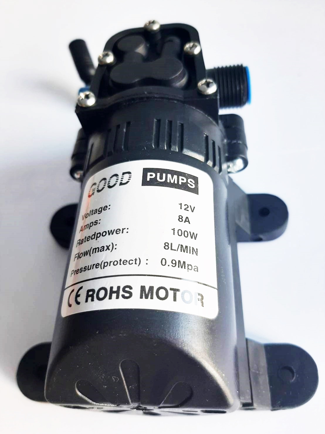 GOOD PUMPS ชุดปั๊มล้างรถ DC 12V 9 บาร์ 100W (NO Pressure switch)