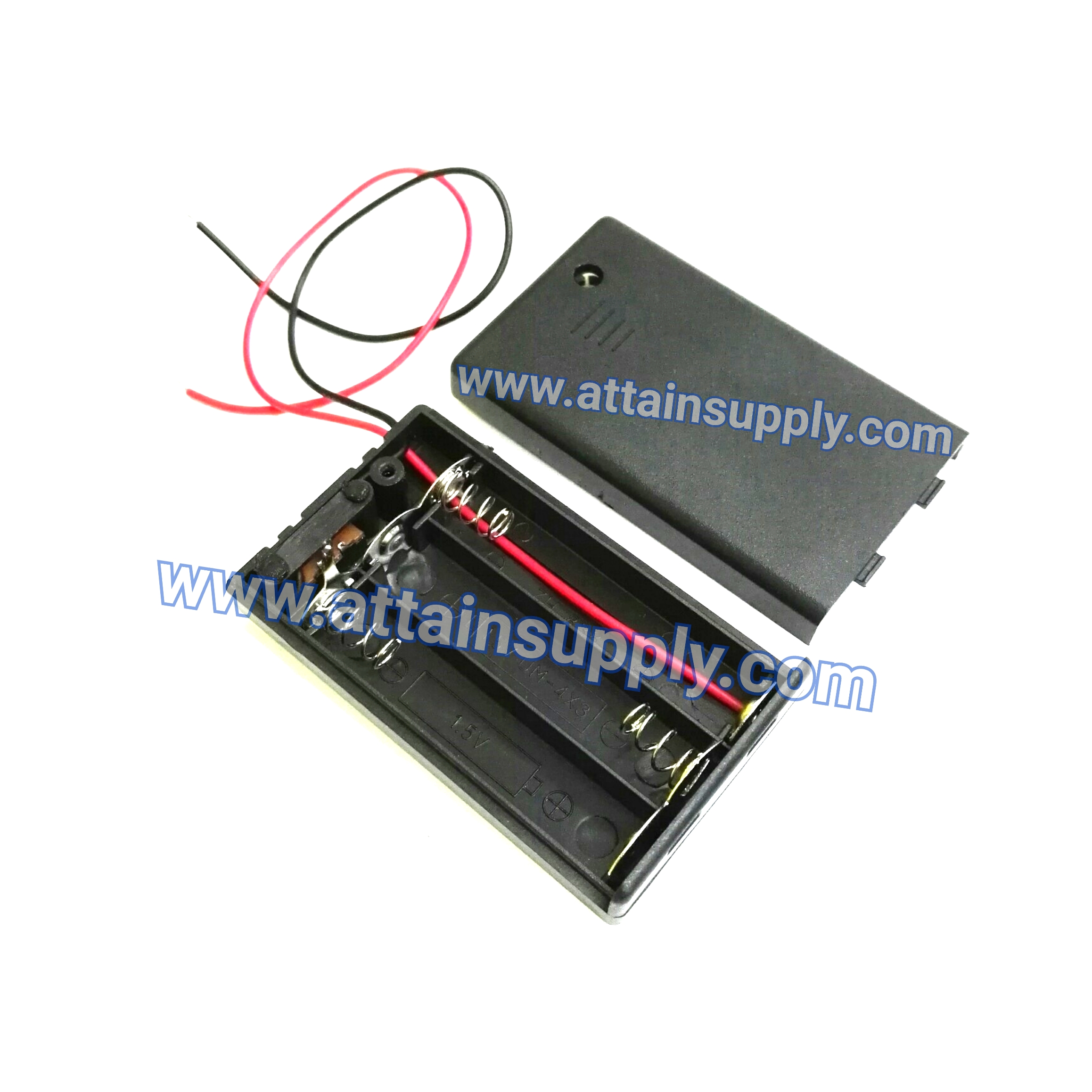 รางถ่านAAA-3ช่องหน้า/แบบมีฝา