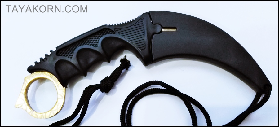 มีดคารัมบิต โกลเด้นสไปเดอร์ Golden Spyder Karambit Knife TKKB-GS8