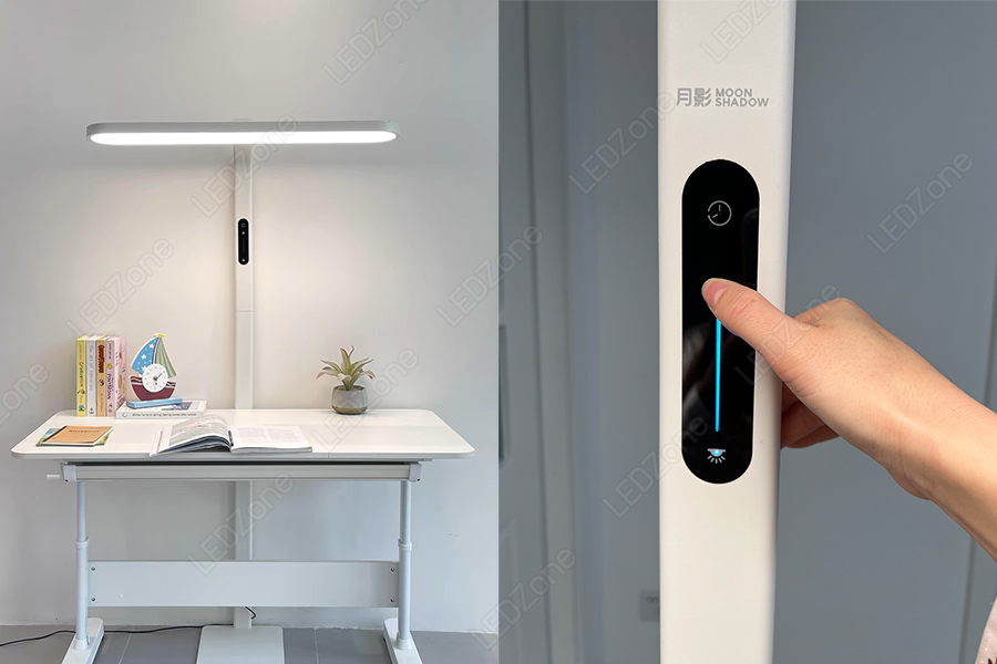 Moon Shadow โคมไฟตั้งพื้นถนอมสายตา รุ่น Air36W สีขาว สูง 160cm ควบคุมแบบสัมผัส ชิพ Bridgelux