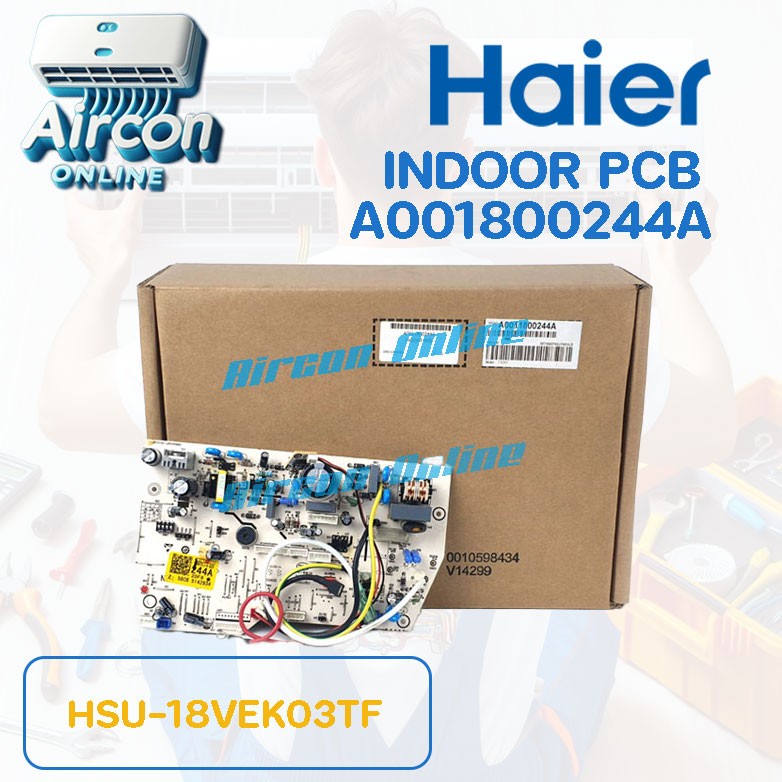 INDOOR PCB แอร์ HAIER รุ่น HSU-18VEK03TF รหัส A0011800244A ( 0244A ) ของแท้ ใหม่ มือ 1