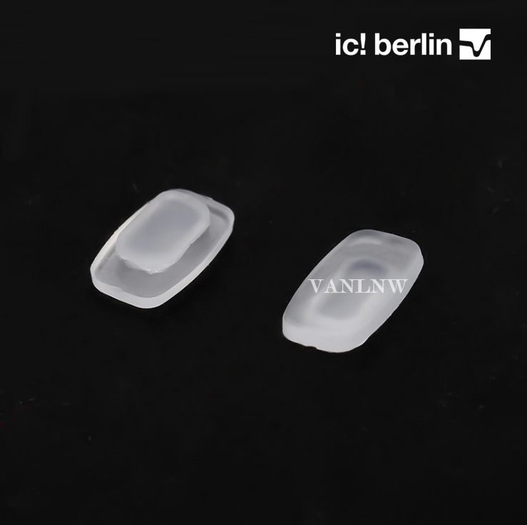 แป้นจมูกแว่นตา ic berlin แป้นจมูกซิลิโคน ทรงสี่เหลี่ยม แบบกด (Push-on)