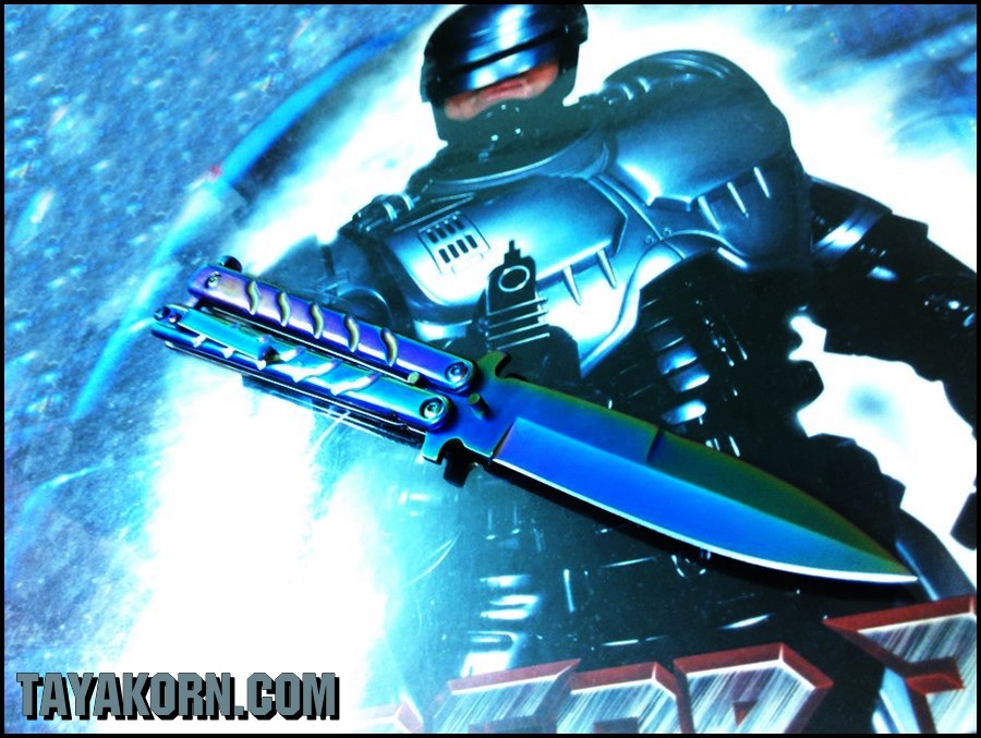 มีดBalisong TKBS 009X The Robocop Rainbow